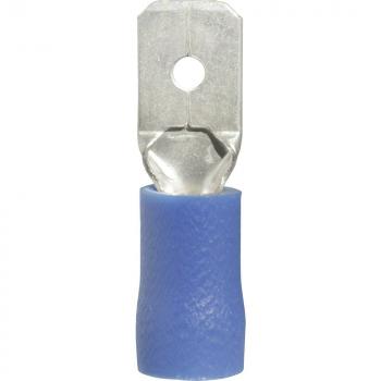Flachstecker Vinyl Blau 6.35x0.80