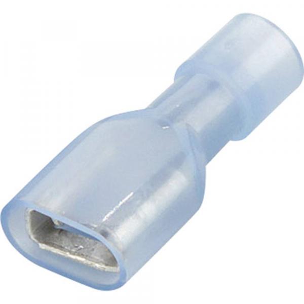 Flachsteckhülse Nylon Blau 6.35x0.80