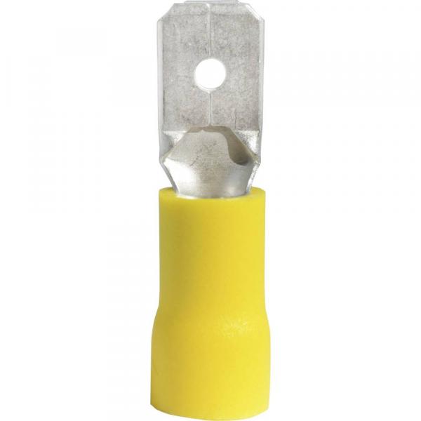 Flachstecker Vinyl Gelb 6.35x0.80