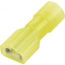 Flachsteckhülse Nylon Gelb 6.35x0.80