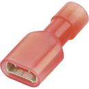 Flachsteckhülse Nylon Rot 6.35x0.80