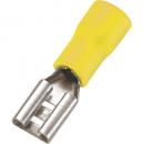 Flachsteckhülse Vinyl Gelb 6.3x0.8mm