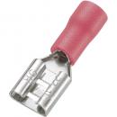 Flachsteckhülse Vinyl Rot 2.8x0.5mm
