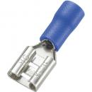 Flachsteckhülse Vinyl Blau 4.8x0.5mm